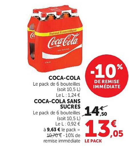 COCA-COLA SANS SUCRES