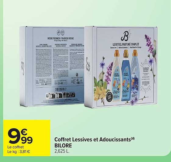 Coffret Lessives et Adoucissants BILORE