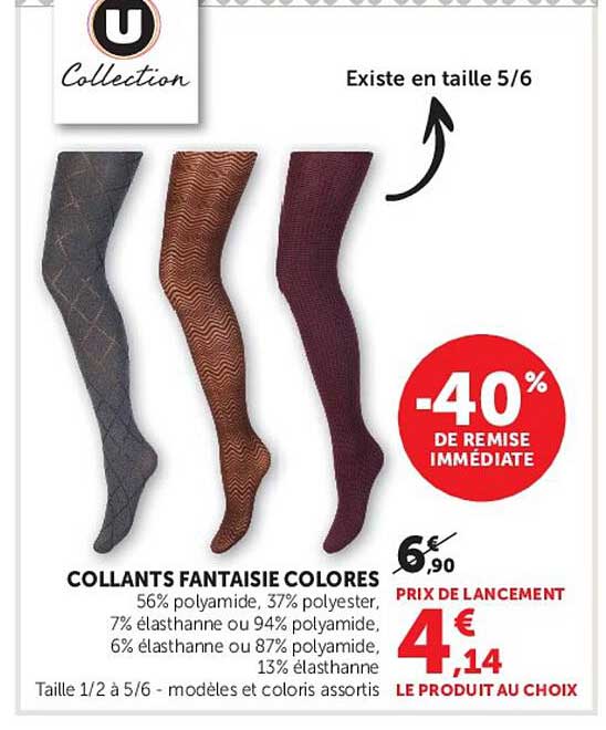 COLLANTS FANTAISIE COLORES