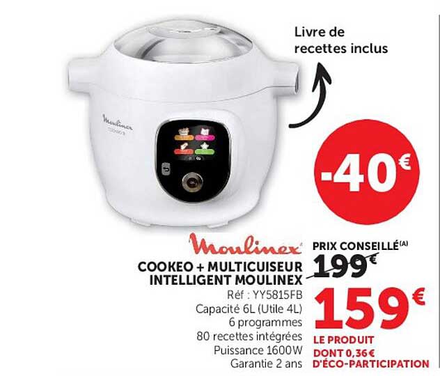 COOKEO + MULTICUISEUR INTELLIGENT MOULINEX