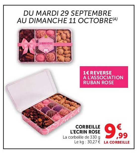 CORBEILLE L'ECRIN ROSE
