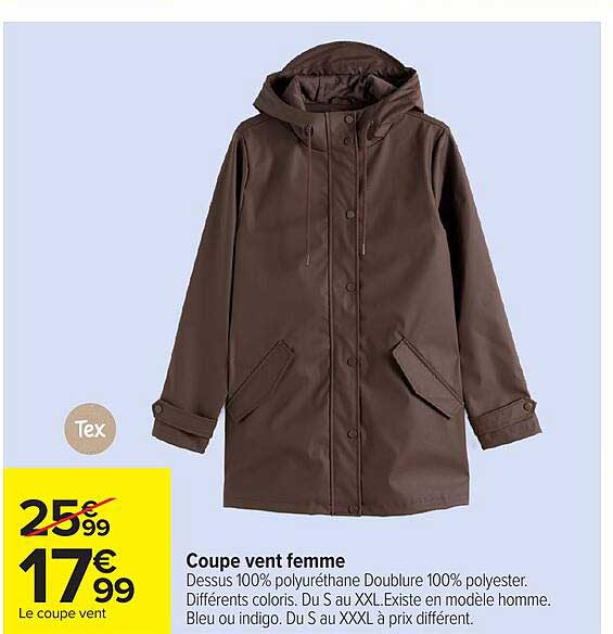 Coupe vent femme