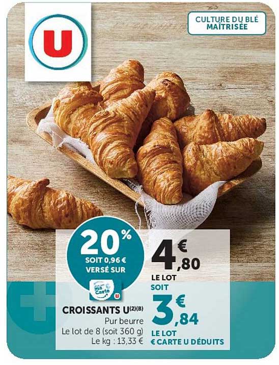 CROISSANTS U (2)(B) Pur beurre