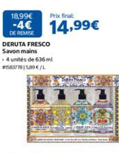 DERUTA FRESCO Savon mains