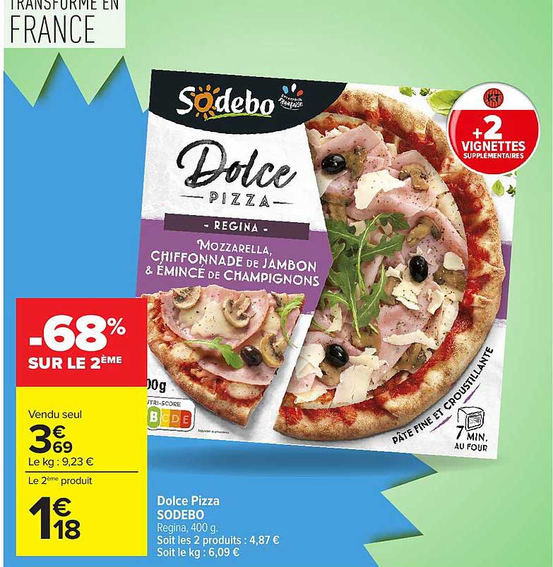 Dolce Pizza SODEBO Regina, 400 g