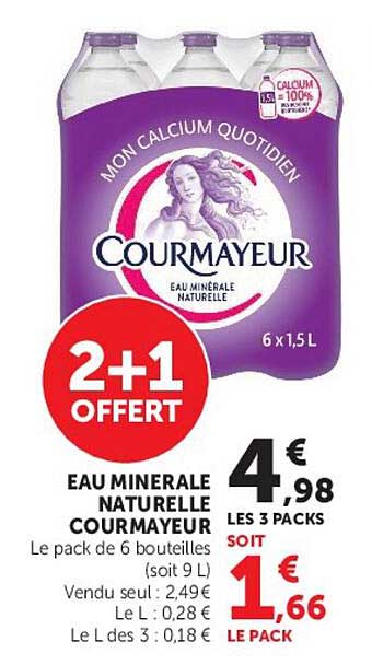 EAU MINERALE NATURELLE COURMAYEUR