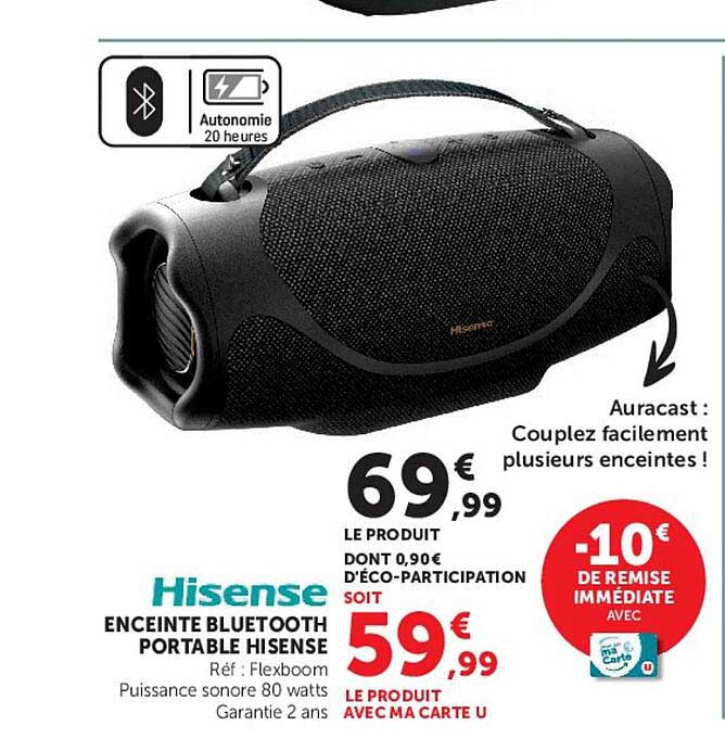 ENCEINTE BLUETOOTH PORTABLE HISENSE