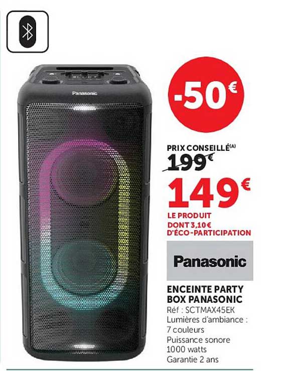 ENCEINTE PARTY BOX PANASONIC
