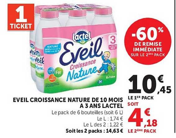EVEIL CROISSANCE NATURE DE 10 MOIS A 3 ANS LACTEL