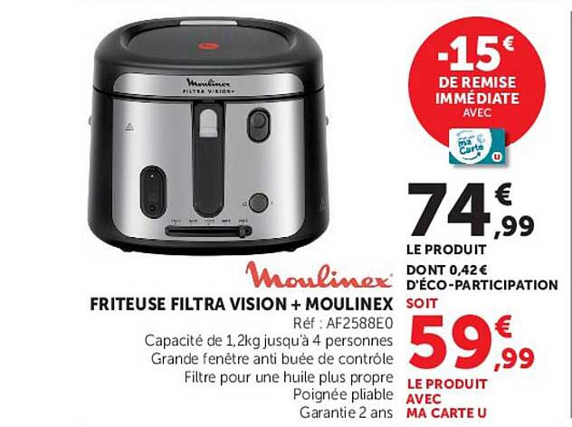 FRITEUSE FILTRA VISION + MOULINEX