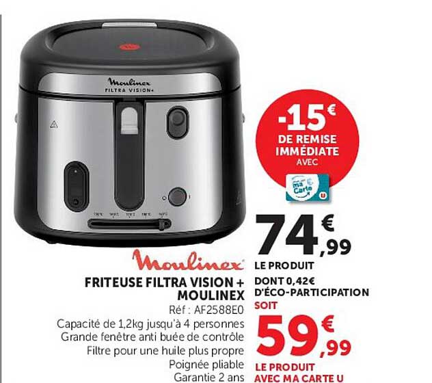 Friteuse Filtra Vision + Moulinex