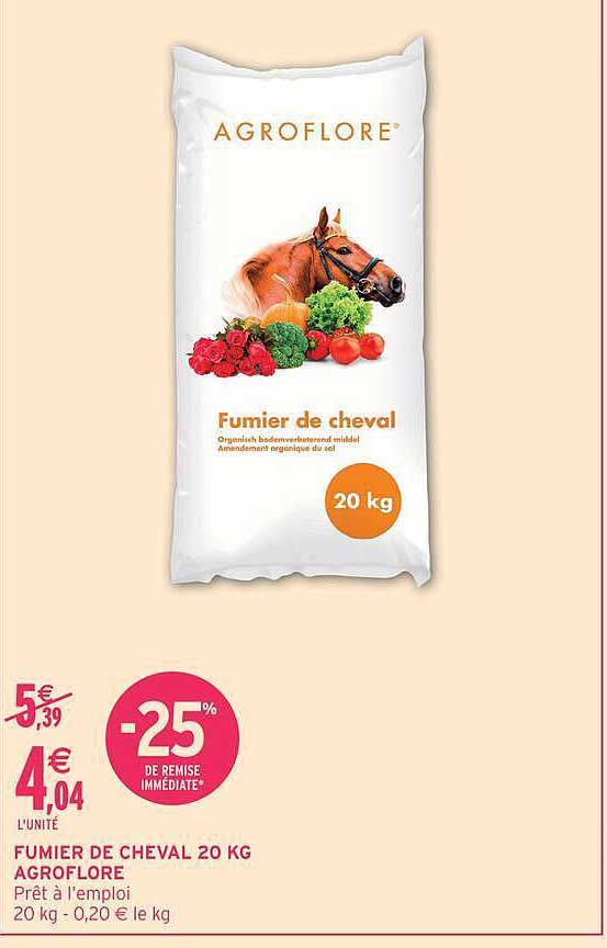 FUMIER DE CHEVAL 20 KG AGROFLORE