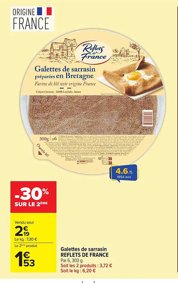 Galettes de sarrasin REFLETS DE FRANCE