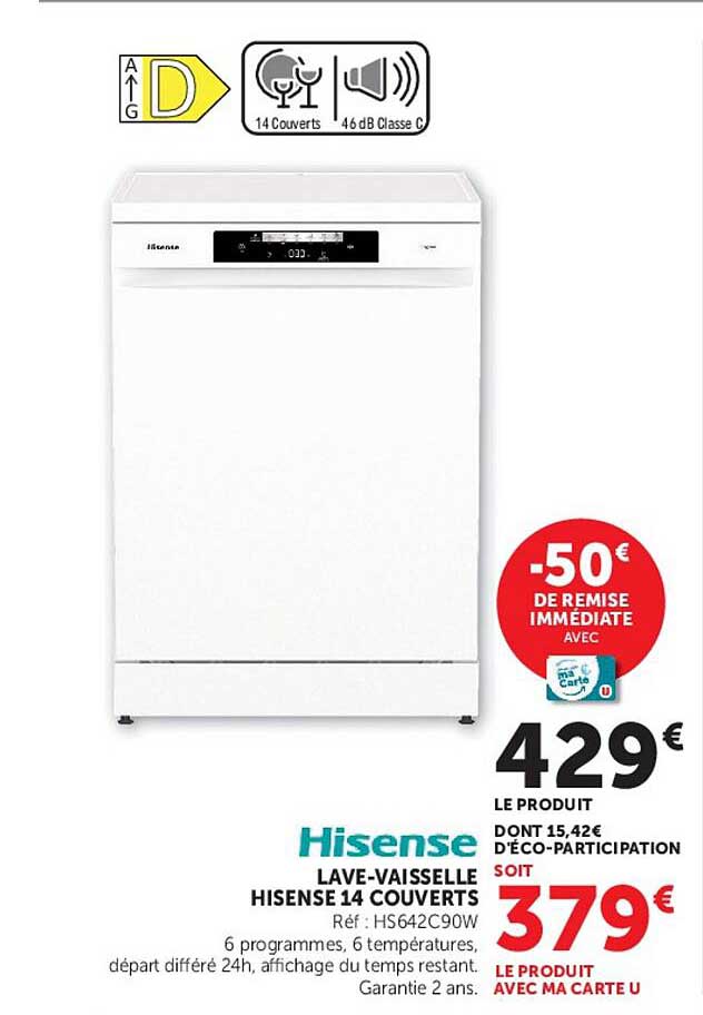 Hisense LAVE-VAISSELLE HISENSE 14 COUVERTS