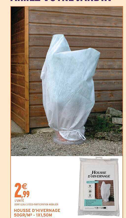 HOUSSE D'HIVERNAGE 50GR/M² - 1X1,50M