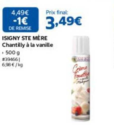 ISIGNY STE MÈRE Chantilly à la vanille