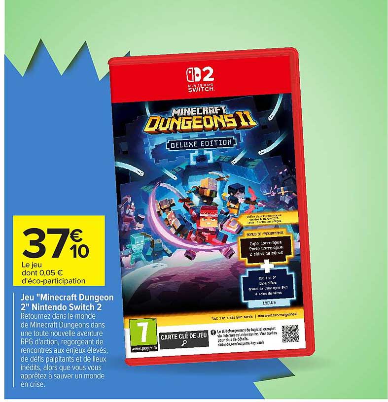 Jeu "Minecraft Dungeon 2" Nintendo Switch 2