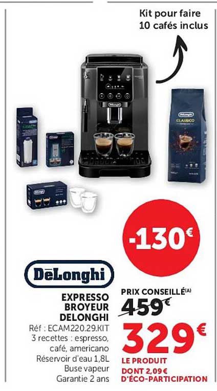 Kit pour faire 10 cafés inclus