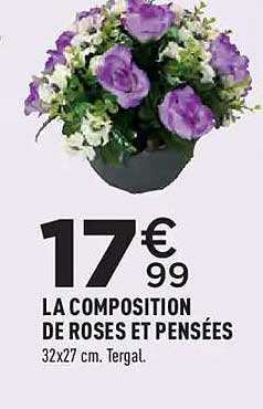 LA COMPOSITION DE ROSES ET PENSÉES