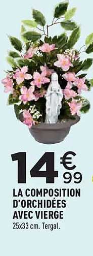 LA COMPOSITION D'ORCHIDÉES AVEC VIERGE