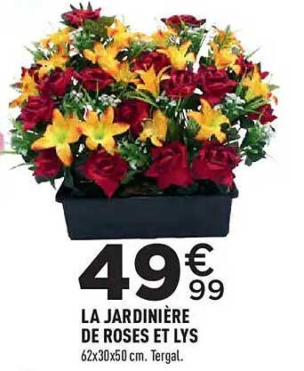 LA JARDINIÈRE DE ROSES ET LYS