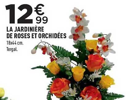 LA JARDINIÈRE DE ROSES ET ORCHIDÉES