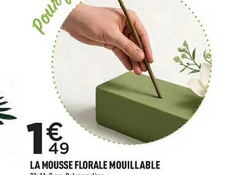 LA MOUSSE FLORALE MOUILLABLE