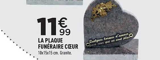 LA PLAQUE FUNÉRAIRE CŒUR