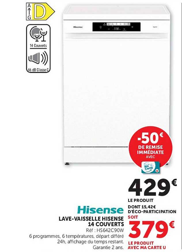 LAVE-VAISSELLE HISENSE 14 COUVERTS
