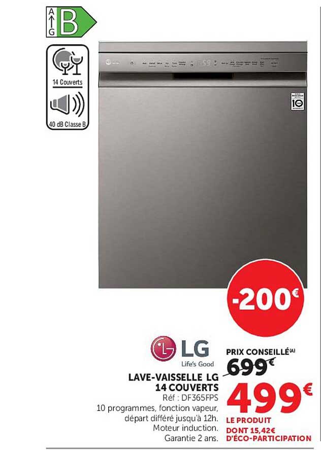LAVE-VAISSELLE LG 14 COUVERTS