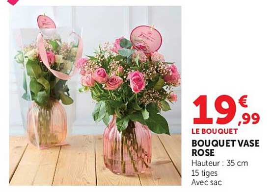 LE BOUQUET BOUQUET VASE ROSE