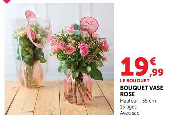 LE BOUQUET BOUQUET VASE ROSE