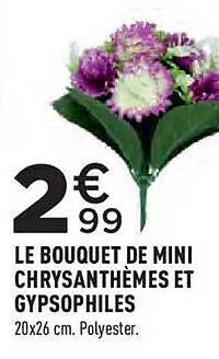 LE BOUQUET DE MINI CHRYSANTHÈMES ET GYPSOPHILES