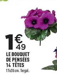 LE BOUQUET DE PENSÉES 14 TÊTES