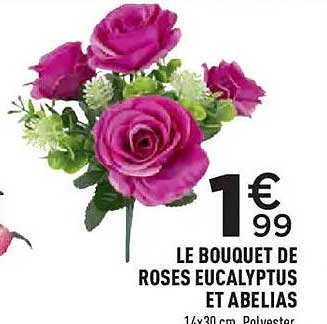 LE BOUQUET DE ROSES EUCALYPTUS ET ABELIAS