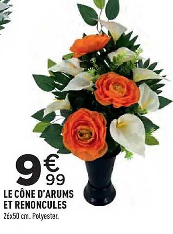 LE CÔNE D’ARUMS ET RENONCULES