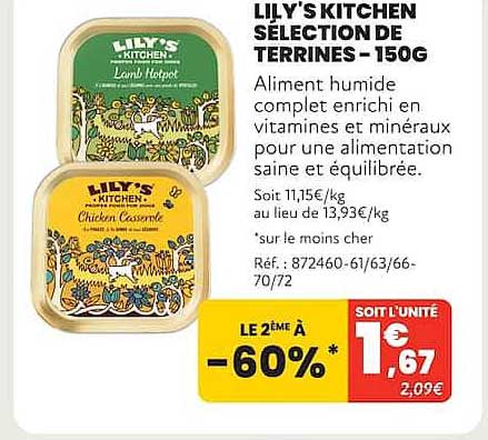 LILY'S KITCHEN SELECTION DE TERRINES - 150G
