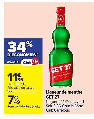 Liqueur de menthe GET 27
