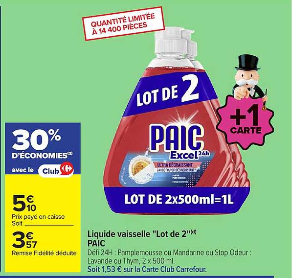 Lot de 2 PAIC Excel 24h