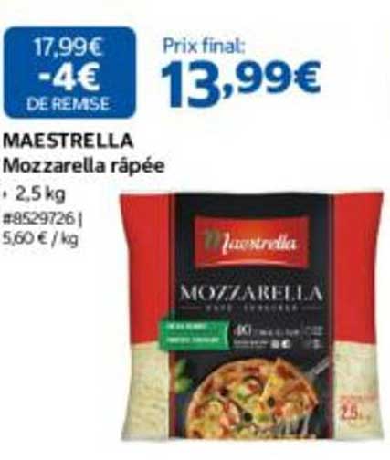 MAESTRELLA Mozzarella râpée