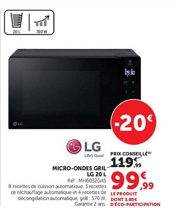 MICRO-ONDES GRIL LG 20 L