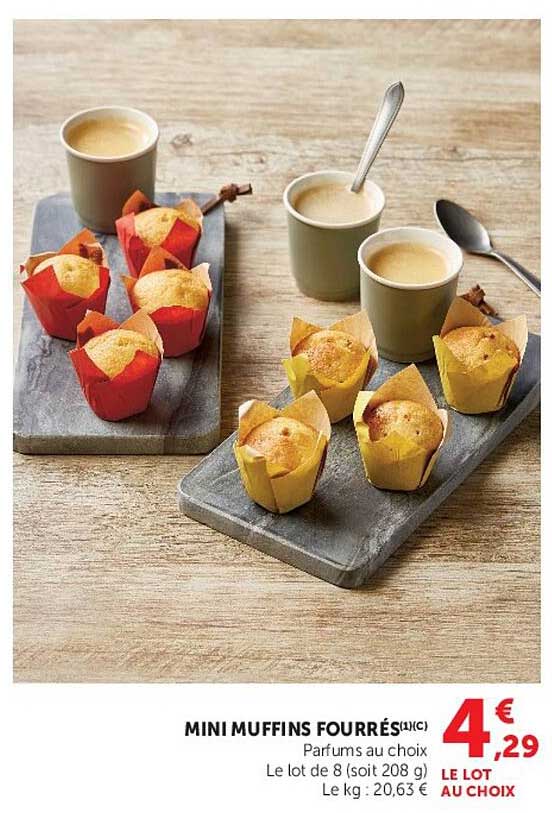 MINI MUFFINS FOURRÉS(1)(C) Parfums au choix