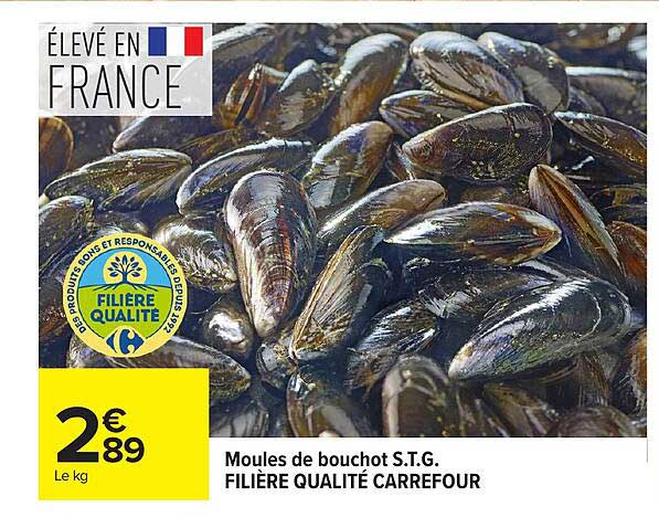 Moules de bouchot S.T.G. FILIÈRE QUALITÉ CARREFOUR
