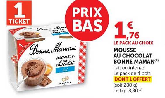 MOUSSE AU CHOCOLAT BONNE MAMAN