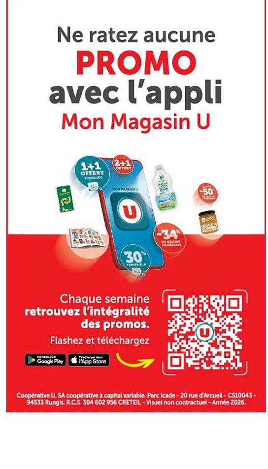 Ne ratez aucune PROMO avec l’appli Mon Magasin U