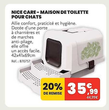 NICE CARE – MAISON DE TOILETTE POUR CHATS