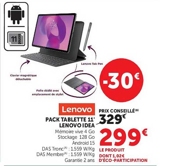 PACK TABLETTE 11" LENOVO IDEA