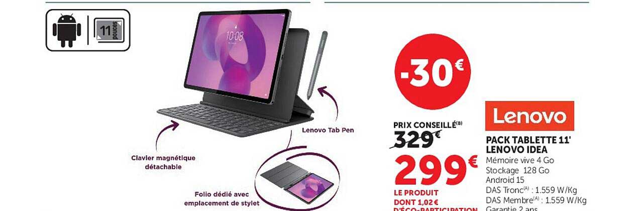 PACK TABLETTE 11' LENOVO IDEA
