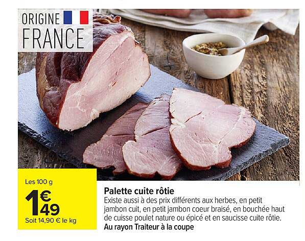 Palette cuite rôtie