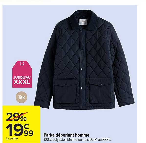 Parka déperlante homme